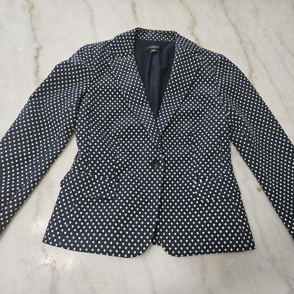 Ann Taylor Jackets & Blazers - Blue And White Polkadot Blazer/Jacket; Ann Taylor